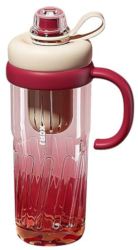 jianyana Water Bottle With Net, 950ml Lightweight Durable Leakproof Water Bottles Tritan BPA Free Wide Mouth with Easy Clean Brush for Gym Travel Home School Office for Outdoors Camping