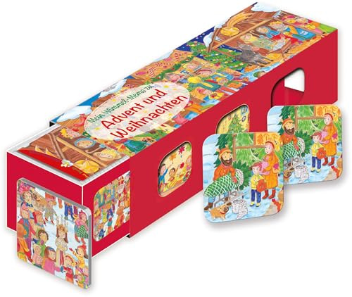 Butzon & Bercker Mein Wimmel‑Memo zu Advent und Weihnachten, 36 farbige Karten (72 Seiten), inkl. Begleitheft – adventlicher Memo‑Suchspaß für Kinder ab 4 Jahren