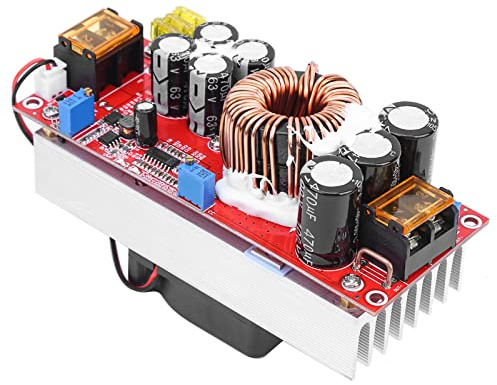 Voltage Regulator 1500W 30A, Boost Converter Module DC DC 10-60V to 12-97V Voltage Step Up CC CV Power Supply Module Adjustable Voltage