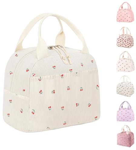 Binoster Lunch Bags for Women Insulated Cooler Lunch Bag Adults Kids Packed Lunch Box Tote Bag Cute Girls Ladies Lunch Bags for Work School Picnic Travel Beach Gifts for Women Her Wife Preppy Stuff