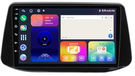 Generisch Android 14 Autonavigation für Hyundai i30 Elantra GT 2017-2021, 9-Zoll-Doppel-DIN-Touchscreen-Radio, Bluetooth-Freisprecheinrichtung, RDS, SWC + Rückfahrkamera