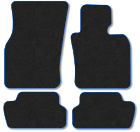 Mini Cooper (2024+) [3 Door] Carpet Car Mats | Blue Edge Trim Tailored Fit Floor Mats Full Coverage Protection Accessories Easy Clean Anti Slip Made in the UK