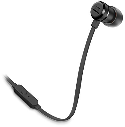 JBL Tune 290 Cuffie In-Ear con Cavo Anti-Groviglio, Nero | Bassi Potenti, Telecomando a 1 Pulsante e Microfono Integrato, Compatibile con Dispositivi Apple e Android