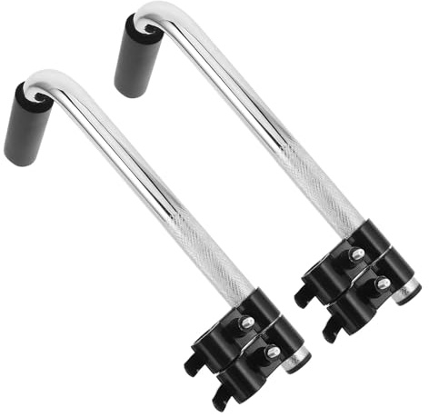 Hoement Stoßgriff Edelstahl Rollstuhl Handgriff Verlängerung 2 Stück für Transportstuhl Erwachsene Senioren mit Sicherem Komfortablem Griff für Mobilitätshilfe im Innenbereich