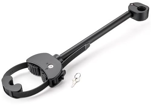 KONG MING CAR Abschließbarer Fahrrad-Rahmenhalter für Fahrradträger – Verstellbarer Strap, Aluminium, Universal für E-Bike & Fahrrad, für U-Bügelrohre Ø 2,5–3 cm (Lang（48cm）)