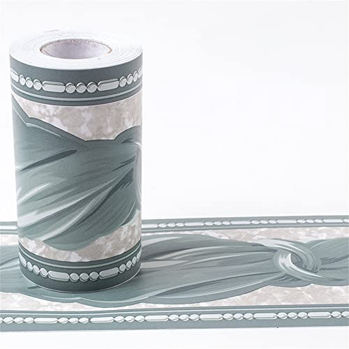 Cenefa Adhesiva Para Pared 10M/rollo autoadhesivo impermeable líneas de cintura papel pintado baño línea de rodapié decoración zócalo pasillo suelo bordes pegatina(16)