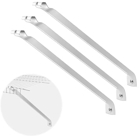 VRTYVEYBB 3 Pack 17 Inch Support Brackets for Wire Shelving Closet Shelf Brackets