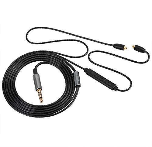 VGEBY Cavo audio di aggiornamento per auricolari con microfono di ricambio per Shure SE215 SE425 SE535 (colore: nero)