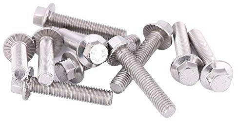 Sechskantschrauben, 10pcs M8 304 Edelstahl Sechskant Schraube, Flansch Schrauben Scheibe Befestigungen Flanschschraube(M8*40)