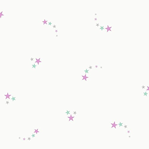 Holden Decor Make Believe Shooting Stars Pink Wallpaper 12591 - Kids Childrens