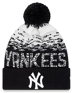 New Era New York Yankees MLB Navy White Sport Beanie - One-Size