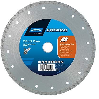 Disque à tronçonner diamant 230x22.23mm briques et carrelage NORTON