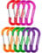 TITECOUGO Ultra-Light Nonlocking Carabiner, Aluminum Alloy D-Ring High Strength Key Chain Clip Hook (5cm mini 5 Colors Bx2, 10 PCS)