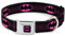 Hundehalsband mit Gürtelschnalle, Batman-Motiv, Kettenglieder, 45,7 bis 81,3 cm, 3,8 cm breit, Schwarz/Hot Pink