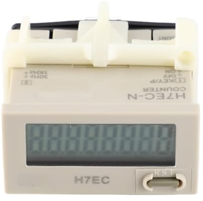 Contador Electrico H7EC-N Sin Voltaje de Entrada LED Medidor de Contador Digital Contador Eléctrico Digital Pantalla LCD de 8 dígitos 0-99999999 Rango de Conteo Totalizador Digital Con Soporte