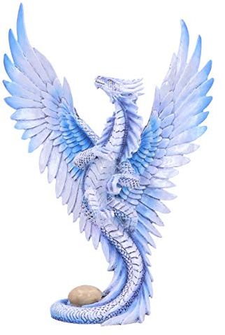 Nemesis Now Anne Stokes Figurine Dragon argenté pour Adulte, Blanc, Taille Unique