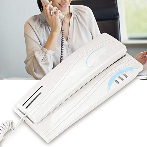 ASHATA-Schnur-Telefon, Wand-Desktop Festnetz-Festnetz-Festnetz-Festnetztelefon Festnetz-Festnetz-Festnetztelefon mit Pausenfunktion und Stummschaltung.(Weiß)