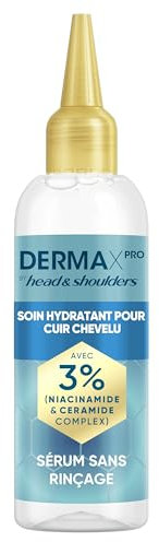 Head & Shoulders DermaXPro by Soin Hydratant pour Cuir Chevelu 145ml avec Niacinamide et Complexe de Céramides, Cuir Chevelu Sec et Tiraillé, Sérum sans Rinçage avec Sensation de Légèreté