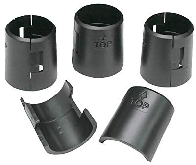 FSSTUD 60 PCS Black Plastic Shelf Clips Wire Shelving Shelf Lock Clips Shelving Sleeves for 1 inch Post Shelvings