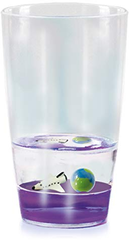 Floatarama Tumbler - Navette Spatiale de Deluxebase. Verre pour Enfant en Acrylique avec Figurines navette et planète Terre. Gobelet Espace de 250 ml sans BPA, vaisselle pour enfants et adultes