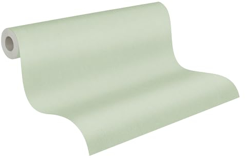A.S. Création Unitapete Little Love Tapete einfarbig unifarben PVC-freie Vliestapete grün seidenmatt glatt 383150