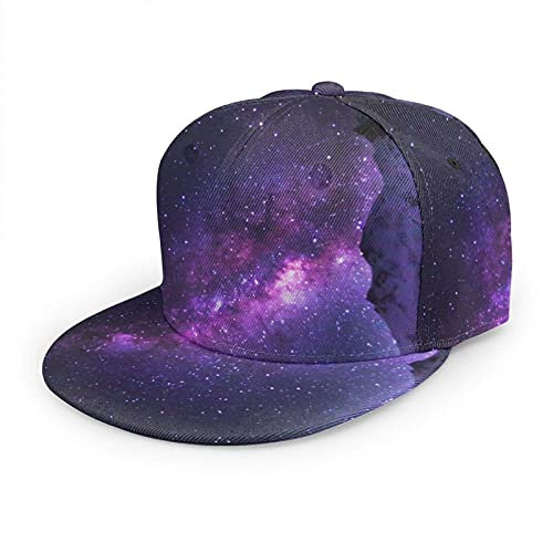 Oaieltj Unisex Baseball Cap Damen Herren Einstellbare Hip Hop Hut Mode Flache Schirmmütze Baseball Cap, Space Galaxy Schimmernd, One size