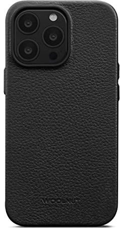 Woolnut Leder Hülle für iPhone 13 Pro - Schwarz