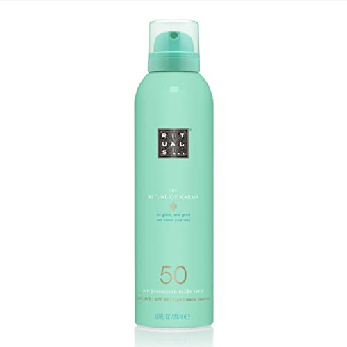 RITUALS Sonnencreme LSF 50/Lichtschutzfaktor von The Ritual of Karma – Sonnencreme Spray mit Aloe Vera, Holy Lotus, Weißem Tee & Ginko Biloba – Natürliche Antioxidantien, UVA/UVB-Schutz
