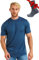 Premium Merino Shirt Herren Kurzarm - Thermooberteile 100% Merino Unterwäsche Herren + Wanderwollsocken (Large, Denim)