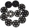 10 Druckknöpfe zum Annähen Kunststoff schwarz 13 mm