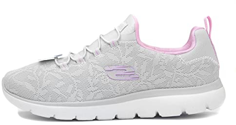 Skechers Summits Good Taste, Zapatillas de Deporte Mujer, Light Grey Mesh/Lavender Trim, 39 EU