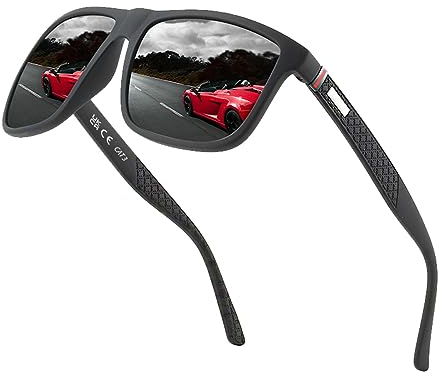 Perfectmiaoxuan Polarized sunglasses for men/women; Vintage/classic/elegant light frame; HD pilot lenses; Golf/driving/fishing/travel Eyewear