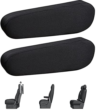 LONGHAO 2 pcs,Auto Stuhl Armlehnenbezug,Universal Auto Armlehnenbezug,Auto Mittelkonsolenabdeckung,Schwarze Autositz-Armlehnenabdeckung,Elastische Auto-Vordersitz-Armlehnenabdeckung,AutositzzubehöR