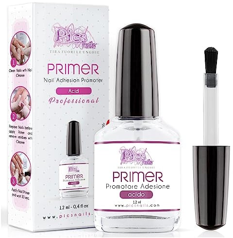 Nail Primer Professional ACID Adhesion Promoter 12 ml - Increase Duration of Nail Extension Gel, Gel Nail Polish, Gel Acrylic, One Step Gel Polish