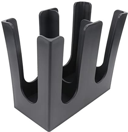 Miskall Becher- und Deckelhalter, Pappbecher-Spender, 2 Fächer, schwarzer Becher-Organizer, passend für heiße, kalte Getränke, Kaffee, Tee