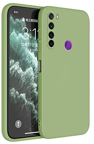 Topme Handyhülle Hülle Fur Redmi Note 8 / Note 8 2021 (6.3 Inches) Case Schutzhülle, Hautschutz Aus TPU Silikonhülle - Matcha-Grün