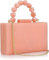 Acrylic Purses Evening Clutch Bag Marbling Handbags for Women Cross Body Bag with Pearl Chain Formal Wedding Prom Party (Pink)