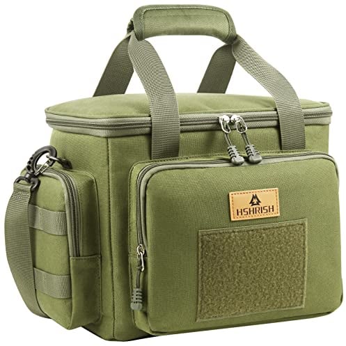 HSHRISH Lunch Bag for Men, Tactical Cooler Bag, Reusable Waterproof Leakproof Insulated Lunch Box for Adults Men Work Picnic Outdoor Camping Day trips Fishing, 13L Army green