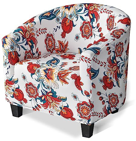 jianyana tullsta sesselbezug, Universal Sesselschoner Elastisch Sesselüberwurf sesselbezug Stretch hussen für Sessel für Einzelsofa, Clubsessel, Cocktailsessel, (Blume-e)