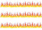 Orange Trading Dartmouth LTD A4 Edible Decor Icing FIRE Border Edible Cake Topper Decoration