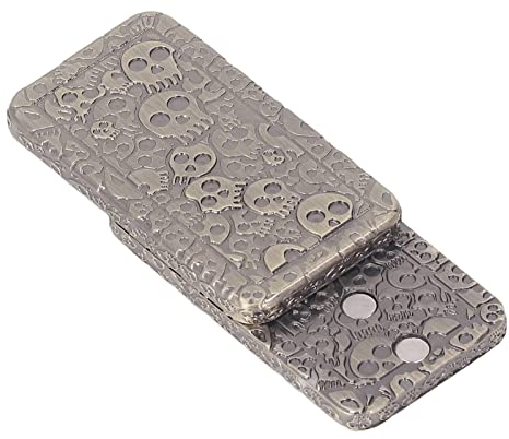 VGEBY Magnetisches Fidget-Spielzeug aus Metall, Totenkopf-Muster, Slider-Spielzeug für Erwachsene, Angst, Stressabbau, Push-Sensorik, Büro-Schreibtisch-Spielzeug, Geschenke für Männer