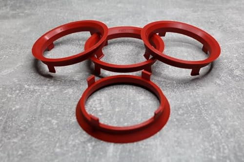 Zentrierringe Distanzringe 70,1 mm x 64,1 mm rot für Alufelgen
