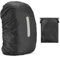 1 mochila reflectante con 1 bolsa de almacenamiento con cordón, bolsa impermeable para la lluvia, senderismo, senderismo, cubierta reflectante para mochila, cubierta de lluvia para mochila (negro)