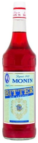 MONIN Sirup Bitter 1,0 l | Sirup mit Bitterorange und Kräutern - ideal für Cocktails, Aperitifs, Spritz Drinks und moderne Mixology