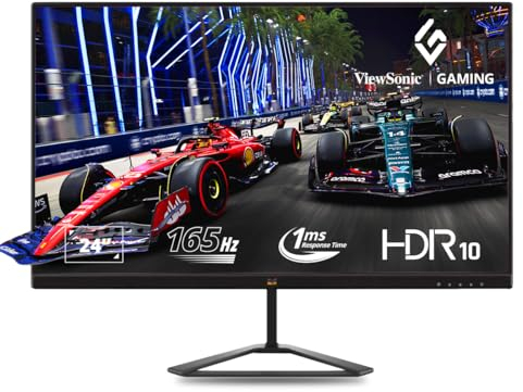 ViewSonic VX2479-HD-PRO 60,5 cm (24 Zoll) Gaming Monitor (Full-HD, IPS, 180 Hz, 1 ms, FreeSync Premium, HDMI, Displayport) Schwarz