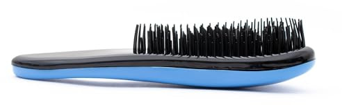 Intirilife Haarbürste Mini Bürste in Blau - 15 x 6.5 x 3.5 cm - Detangler Bürste zum Entwirren von trockenen und nassen Haar mit Kunststoff Borsten Praktisch für Handtasche und Reisen