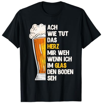 Geschenk Volksfest Shirt Bierzelt Bayerisches Bier - Lustiger Bier Spruch für Biertrinker Bayern - Unisex-Erwachsene - Schwarz - Klein - Kurzarm - T-Shirt