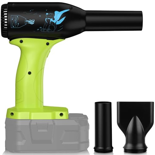 Fybemax Upgrade 400W Higher speed Mini Jet Blower Turbo Fan for Ryobi One+ 18V Battery, 3-Speed Portable Violent Wireless Fan, for Computer Key Board Cleaning,Car Drying,Camping,Outdoors(No Battery)