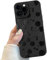 Black Cherry Phone Case for iPhone 12 Pro, Black Cute Cherry Pattern for Women Girls, Soft TPU Slim Profile Shockproof Protective Phone Case for iPhone 12 Pro