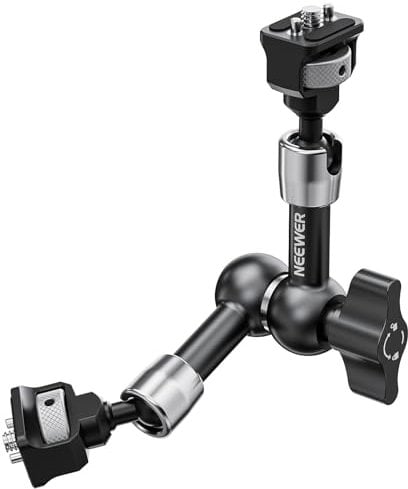 NEEWER 7 Articulating Magic Arm with 360° Ball Heads & Locating Pins for ARRI, Camera Monitor Mount with 1/4 Screws for DSLR Action Camera Monitor Video Light Compatible with SmallRig Cage Rig, ST07